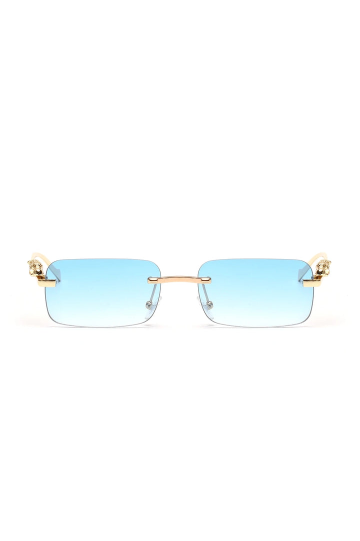 Ruiao rimless sunglasses UV400 fashion square metal glasses for men women designer man's brand sun glasses shades for outdoor
