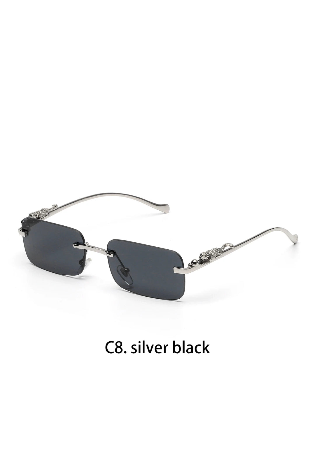 Ruiao rimless sunglasses UV400 fashion square metal glasses for men women designer man's brand sun glasses shades for outdoor