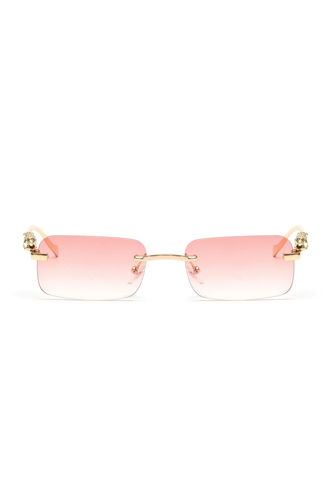 Ruiao rimless sunglasses UV400 fashion square metal glasses for men women designer man's brand sun glasses shades for outdoor