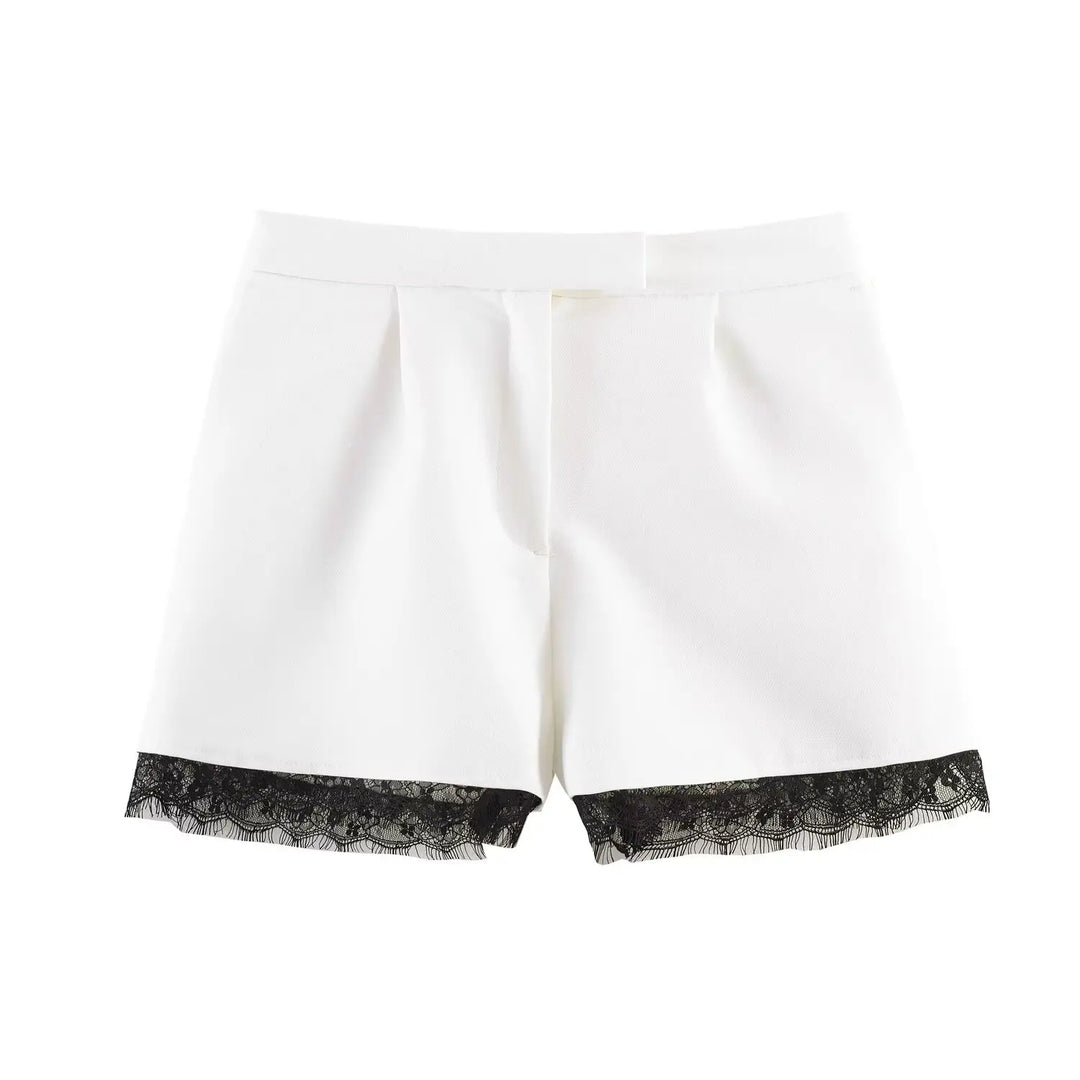 Victoria Lace Set – Eleganter Blazer-Shorts-Zweiteiler für Damen