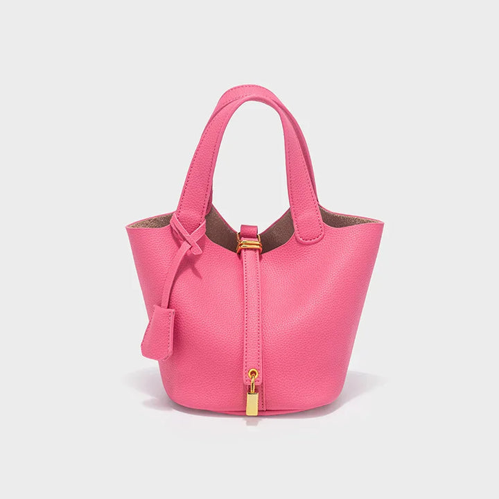 ROSA – Klassische Bucket Bag aus veganem Kunstleder