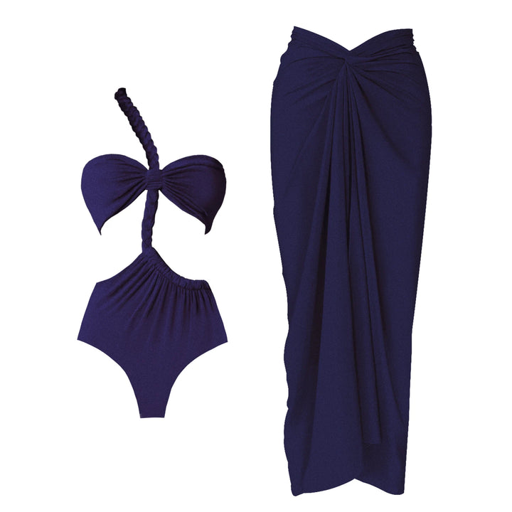 Sophia One-Shoulder Bikini Set – Elegantes Damen-Badeoutfit mit Rüschen & Cover-Up