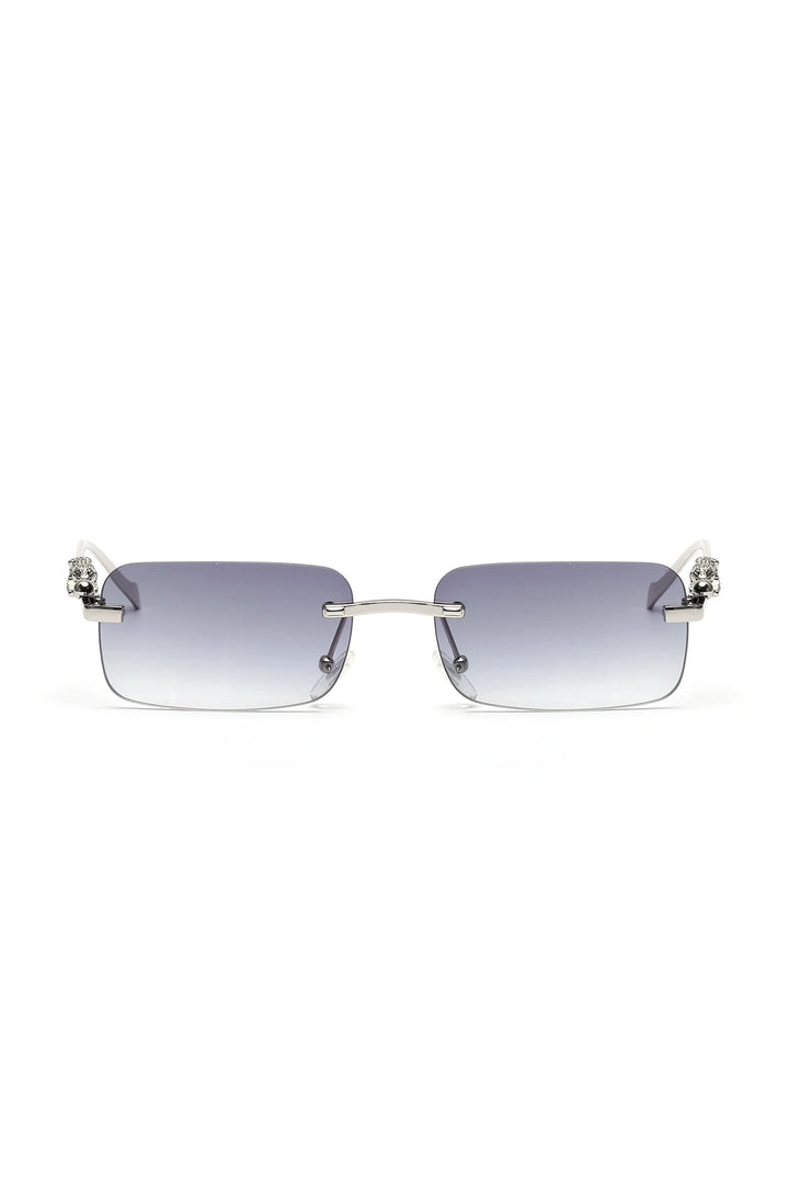 Ruiao rimless sunglasses UV400 fashion square metal glasses for men women designer man's brand sun glasses shades for outdoor