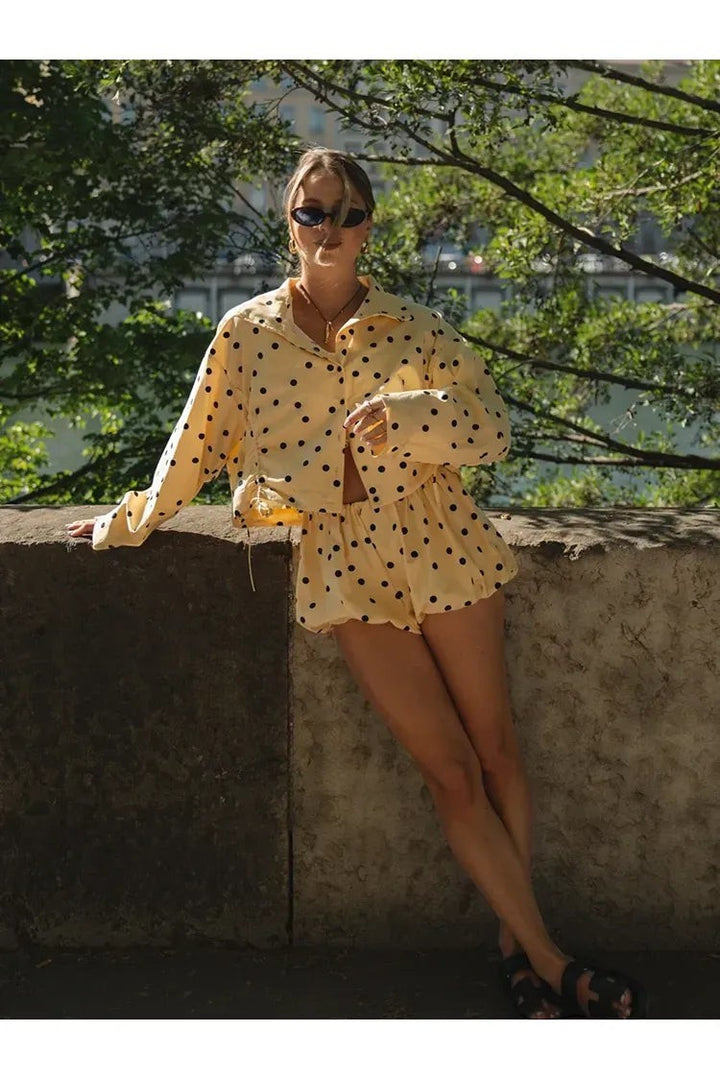 Isabella Polka Dot Set – Lässiger Sommer-Zweiteiler für Damen