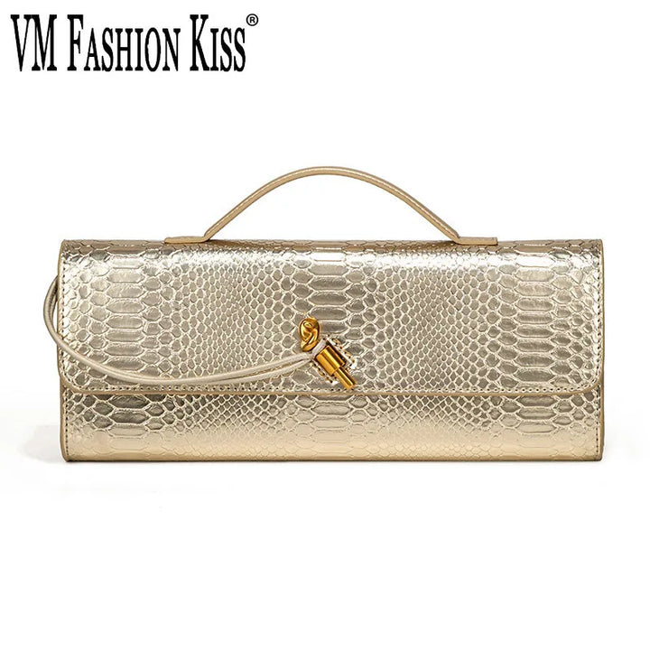 SERENA – Edle Baguette Bag in exotischer Python-Optik