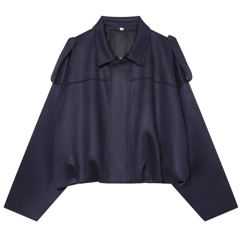 HAILEY – Cropped Bomber Jacke aus Wildleder-Optik
