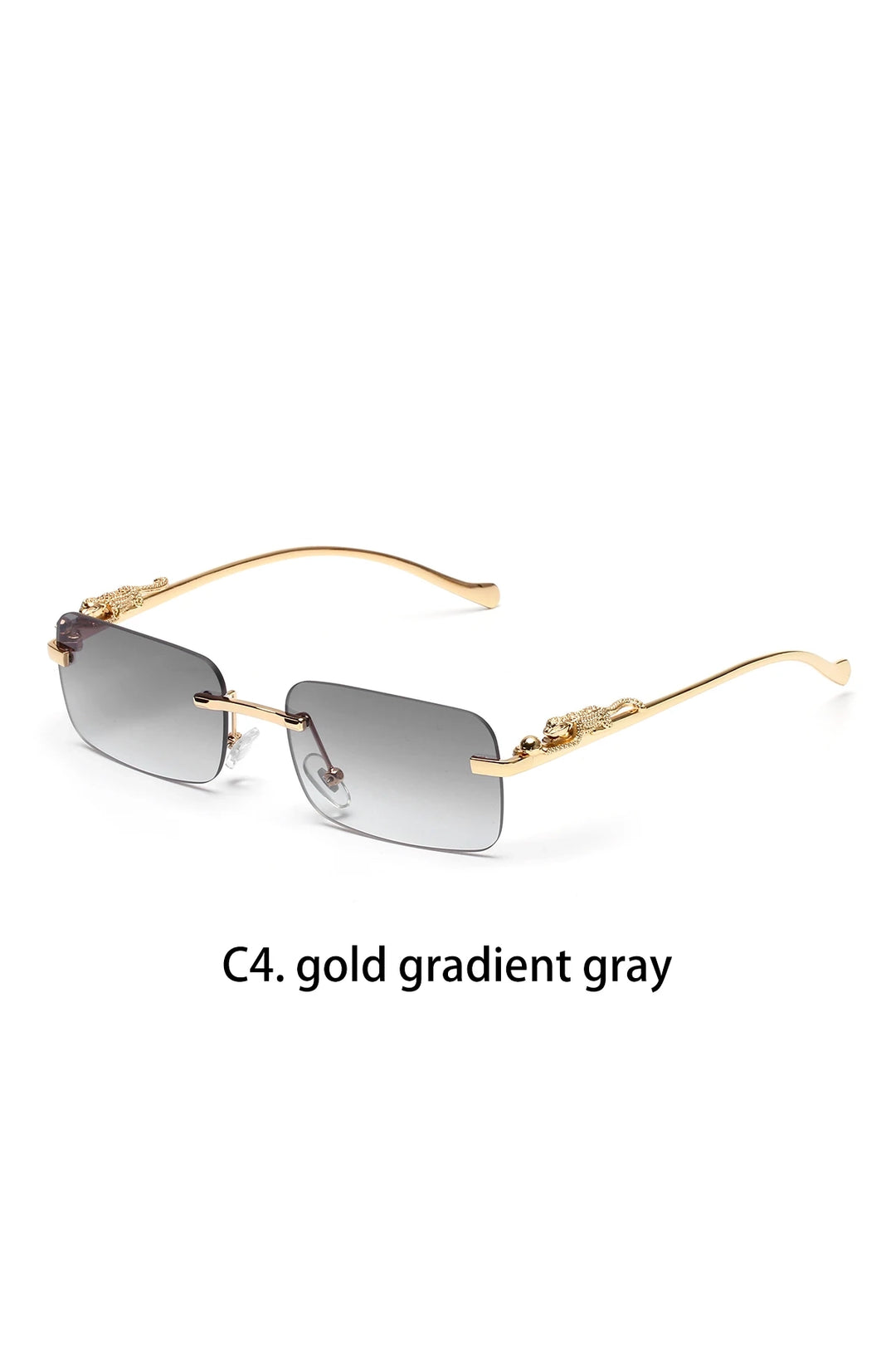 Ruiao rimless sunglasses UV400 fashion square metal glasses for men women designer man's brand sun glasses shades for outdoor