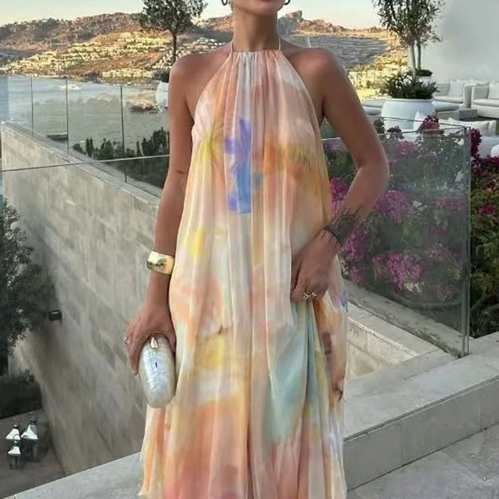 Marina Boho Dress – Rückenfreies Langes Bohemian‑Kleid