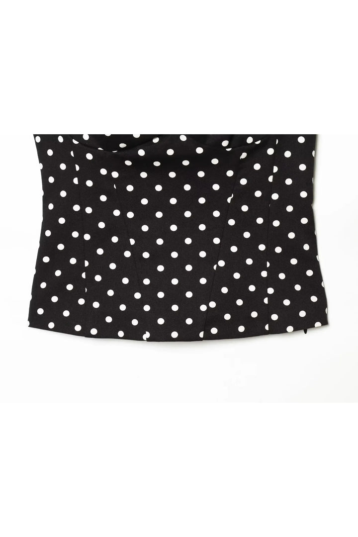 Polka Dot Halter Corset Top – Y2K Sommer Top