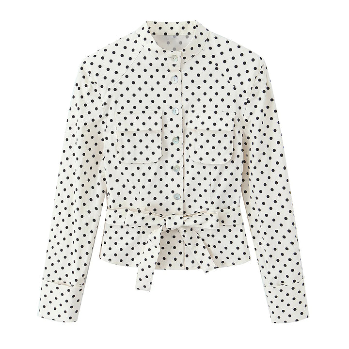 Charlotte Polka Dot Set – Kurzes Top & High‑Waist Hose