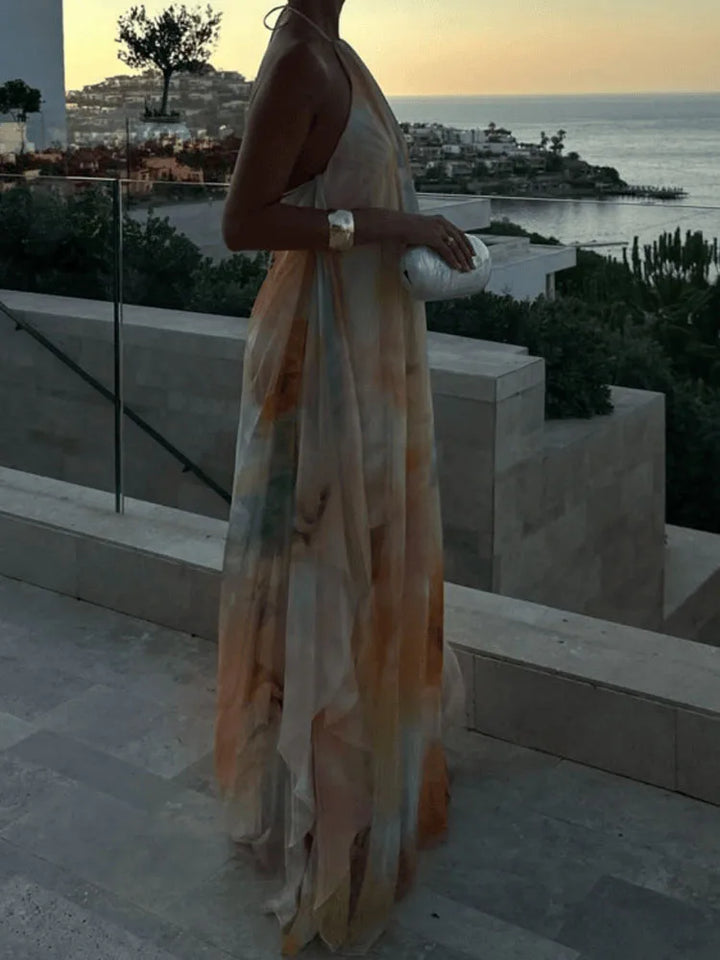 Marina Boho Dress – Rückenfreies Langes Bohemian‑Kleid