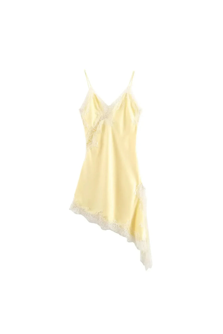 Lace Halter Dress – Asymmetric Summer Elegance