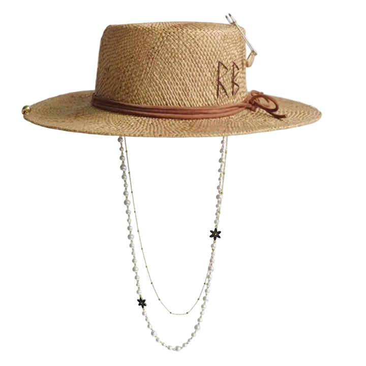 Pearl Straw Sun Hat