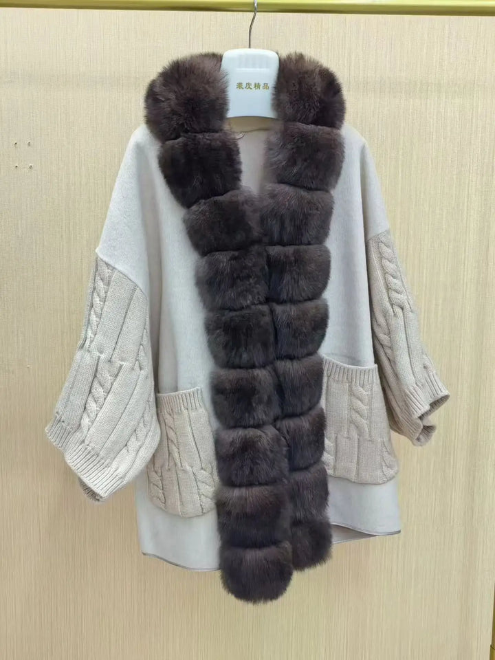 SIENNA – Echtpelzjacke mit Animal-Print