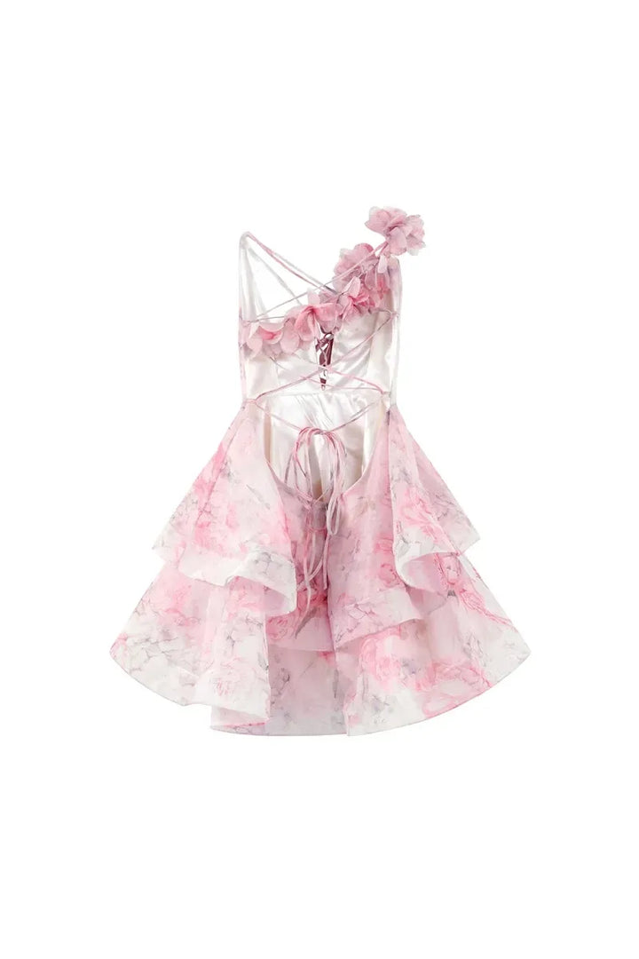 Floral Backless Mini Dress – Chic Summer Party Dress