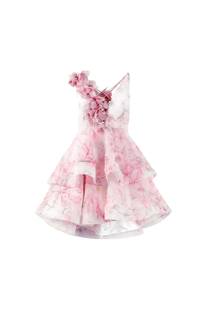 Floral Backless Mini Dress – Chic Summer Party Dress