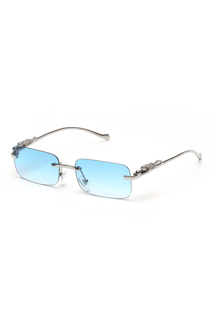 Ruiao rimless sunglasses UV400 fashion square metal glasses for men women designer man's brand sun glasses shades for outdoor