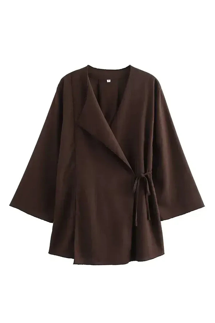 KAORI - Kimono Set – 2-Teiliges Damen Outfit mit weitem Bein