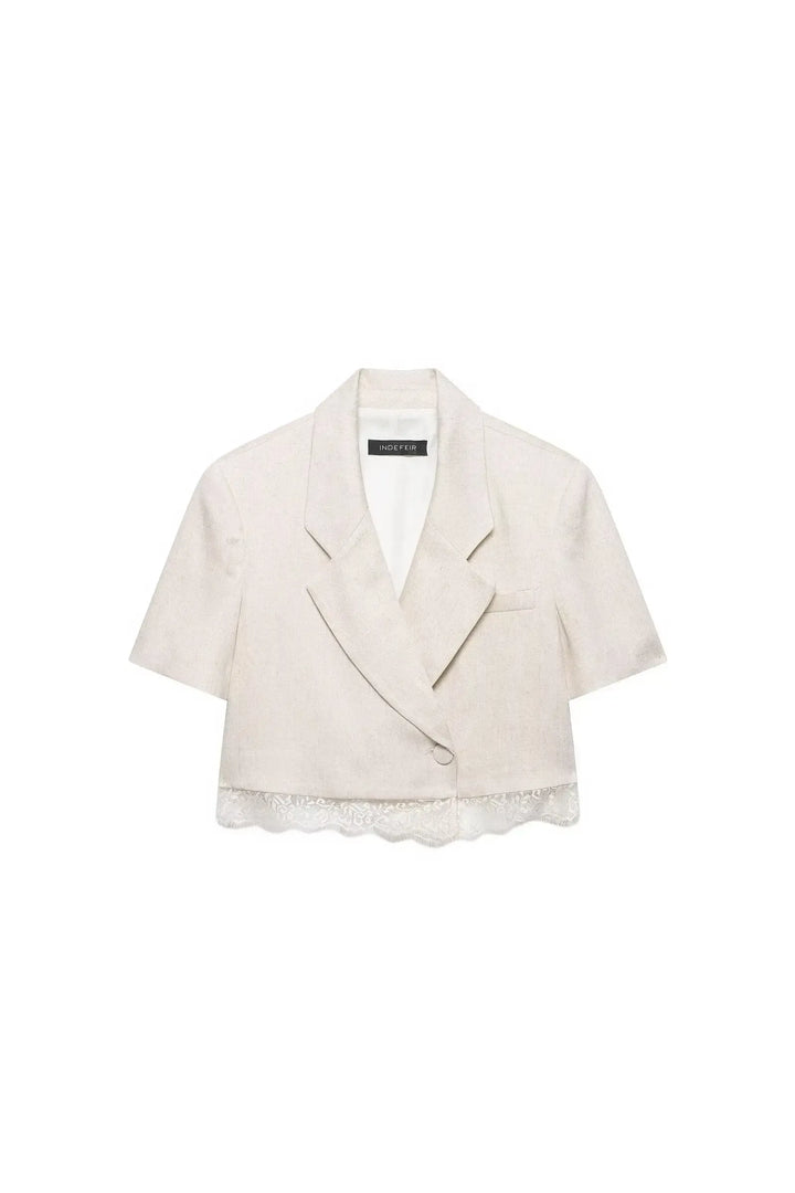 Lace Patchwork Blazer Set – Chic Summer Co-Ord
