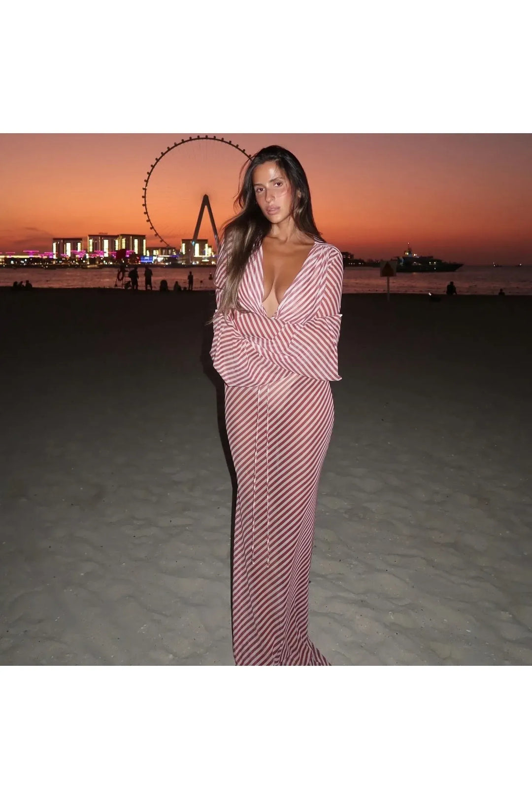 Luna Striped Cover-Up – Sexy Bikini-Kleid