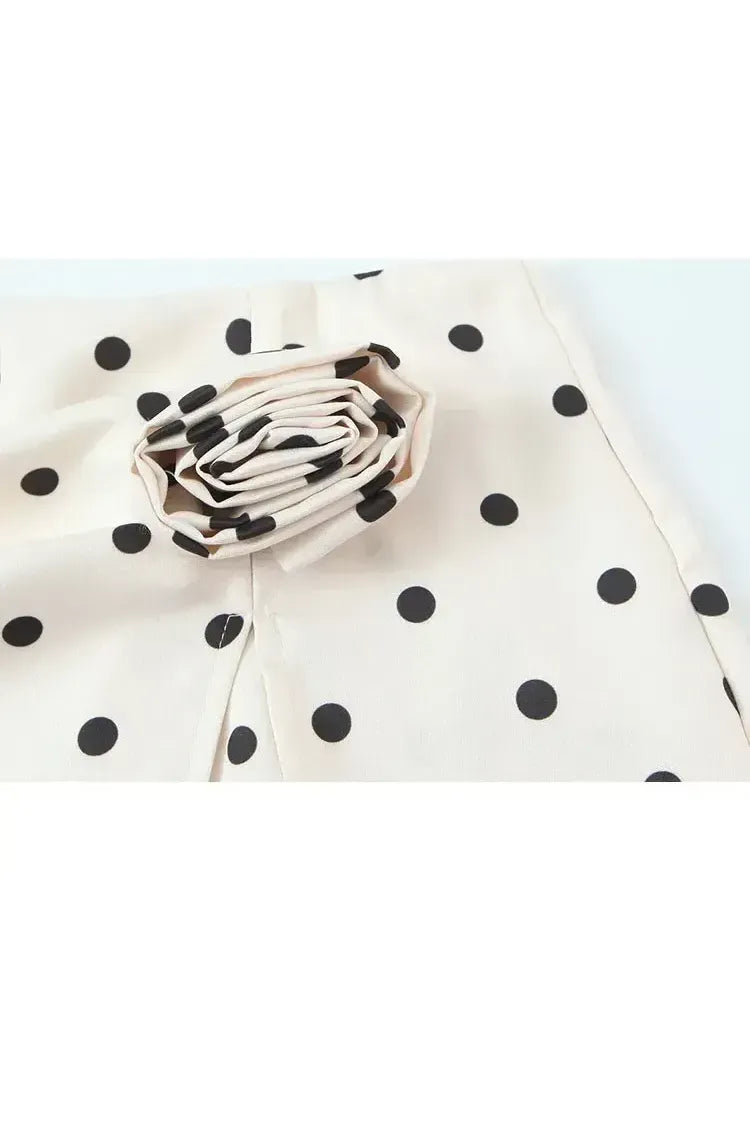 Valérie Chic Set – Polka Dot Blazer & High-Waist Rock