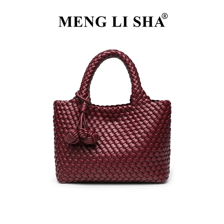 ISADORA – Handgewebte Crossbody Bag aus weichem PU-Leder