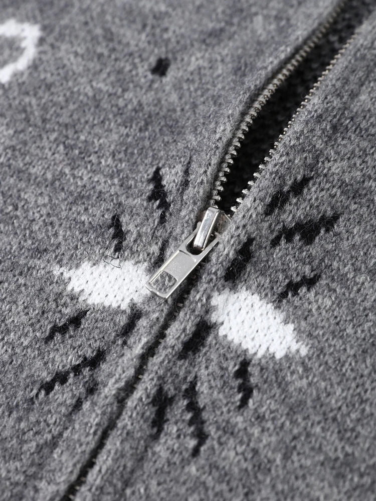 COLETTE – Jacquard-Strickcardigan mit Stehkragen – Produktansicht 2 | MIRAÉE PARIS