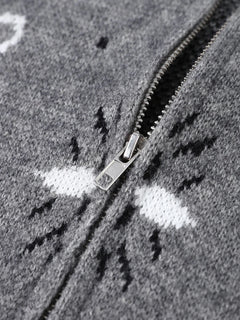 COLETTE – Jacquard-Strickcardigan mit Stehkragen – Produktansicht 2 | MIRAÉE PARIS
