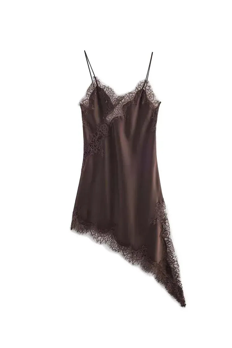 Lace Halter Dress – Asymmetric Summer Elegance