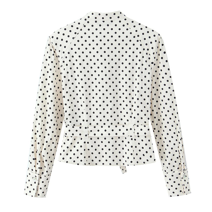 Charlotte Polka Dot Set – Kurzes Top & High‑Waist Hose