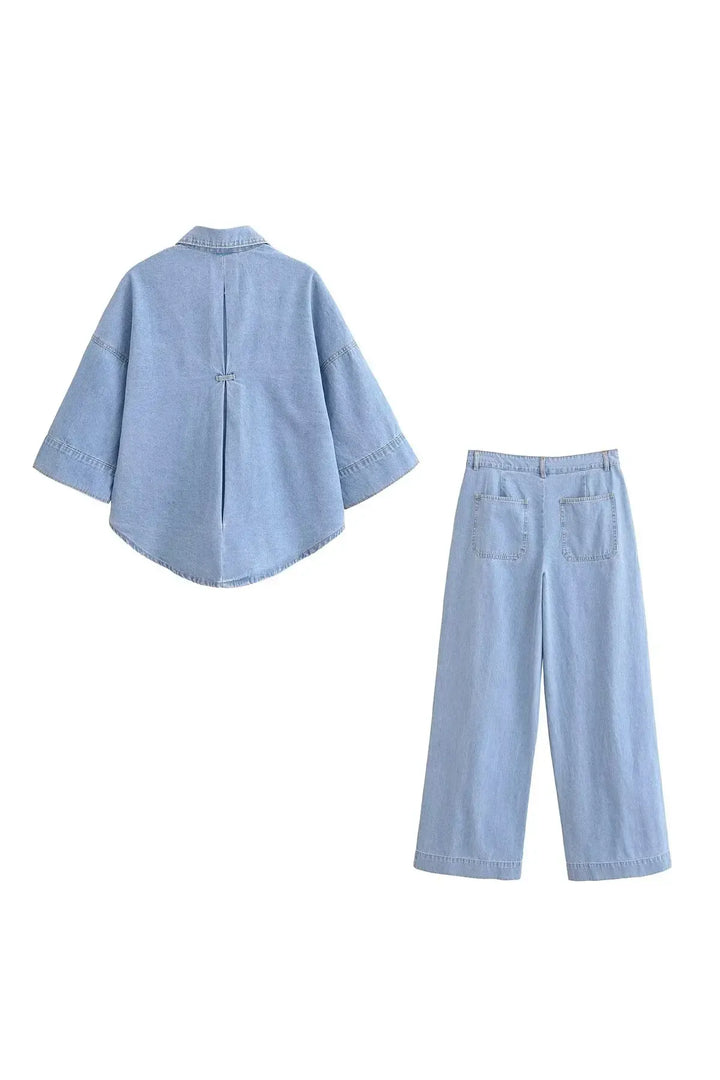 Olivia Denim Set – Stylischer Sommer-Zweiteiler