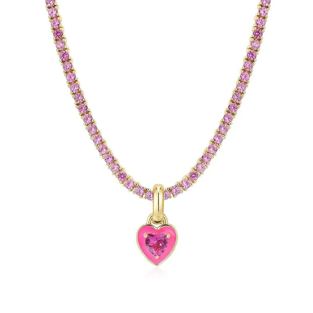 VALENTINE Heart Necklace – Herz Halskette aus Titanstahl mit Zirkonia