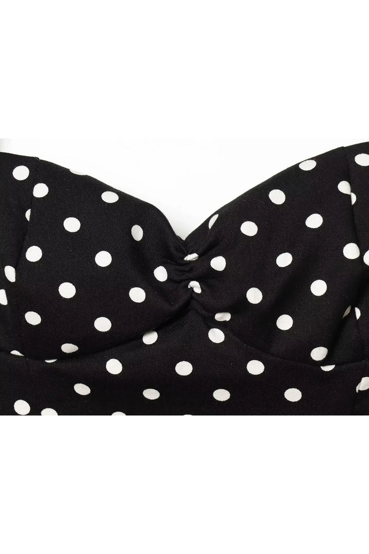 Polka Dot Halter Corset Top – Y2K Sommer Top