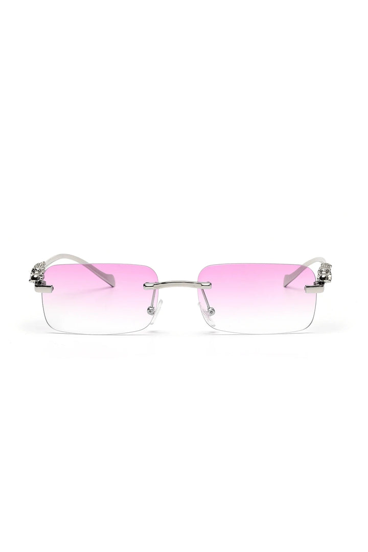 Ruiao rimless sunglasses UV400 fashion square metal glasses for men women designer man's brand sun glasses shades for outdoor