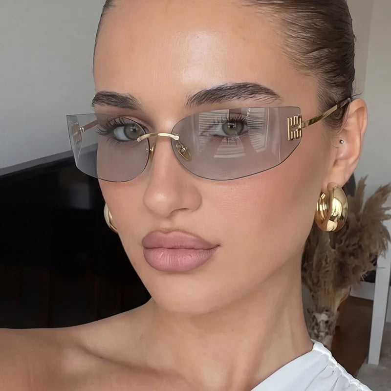 Sonnenbrille Ava – Elegante rahmenlose Light Luxury