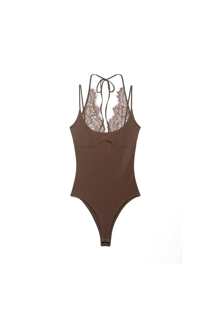 Lace Halter Backless Jumpsuit – Sexy Summer Bodysuit
