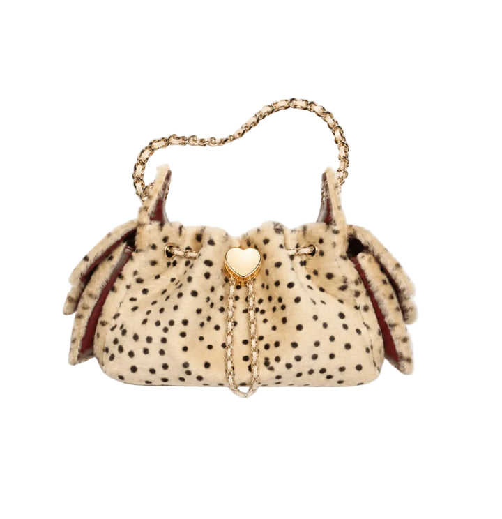 Léonie – Luxuriöse Faux-Fur Bucket Bag mit Leo-Print