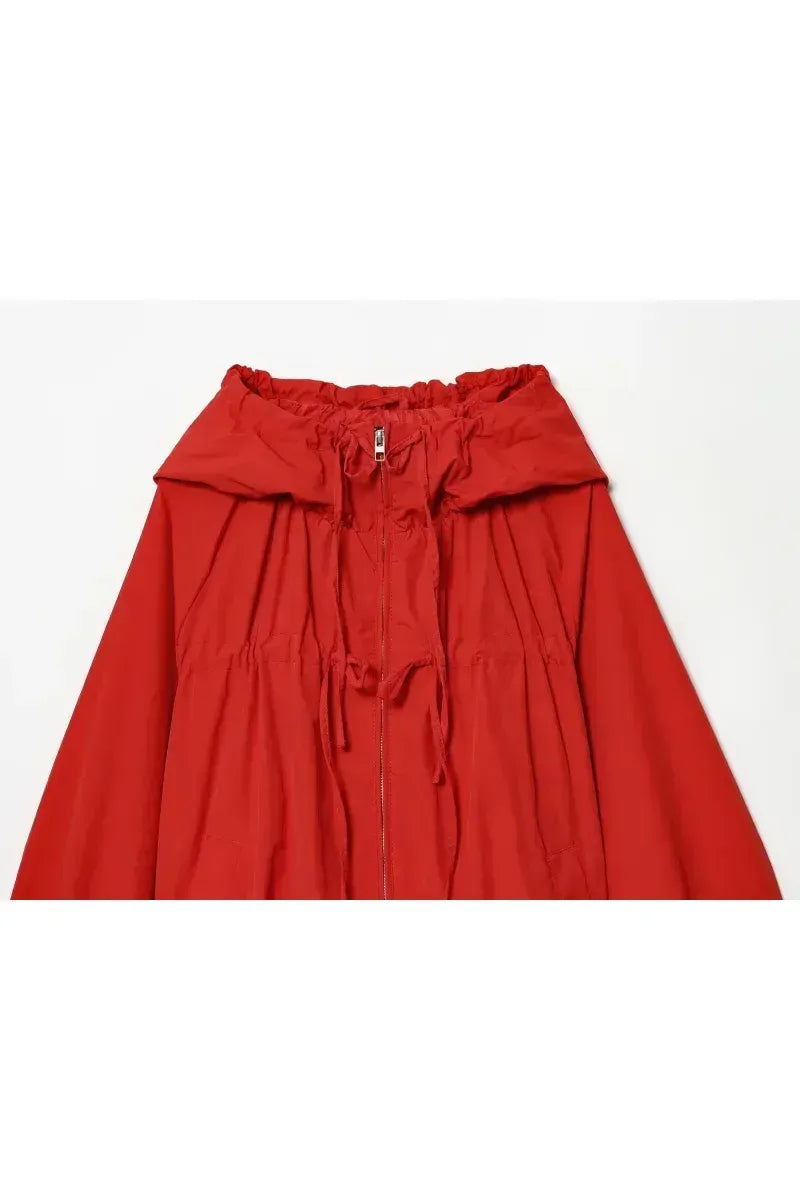 Ariane Hooded Coat – Oversize Damenjacke mit Kapuze
