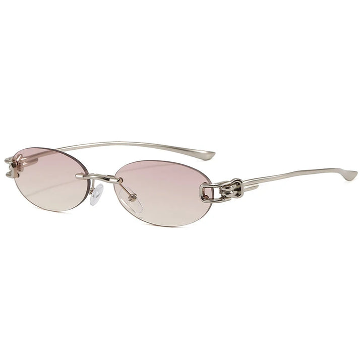 Luna Rimless Oval UV400 Sunglasses