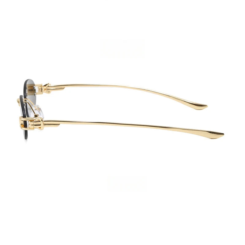 Luna Rimless Oval UV400 Sunglasses