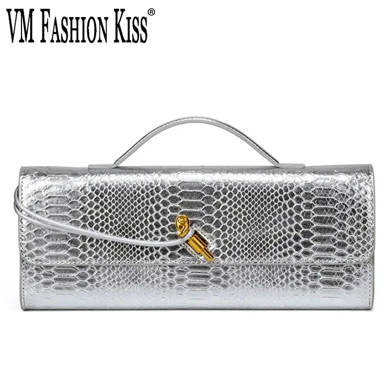 SERENA – Edle Baguette Bag in exotischer Python-Optik