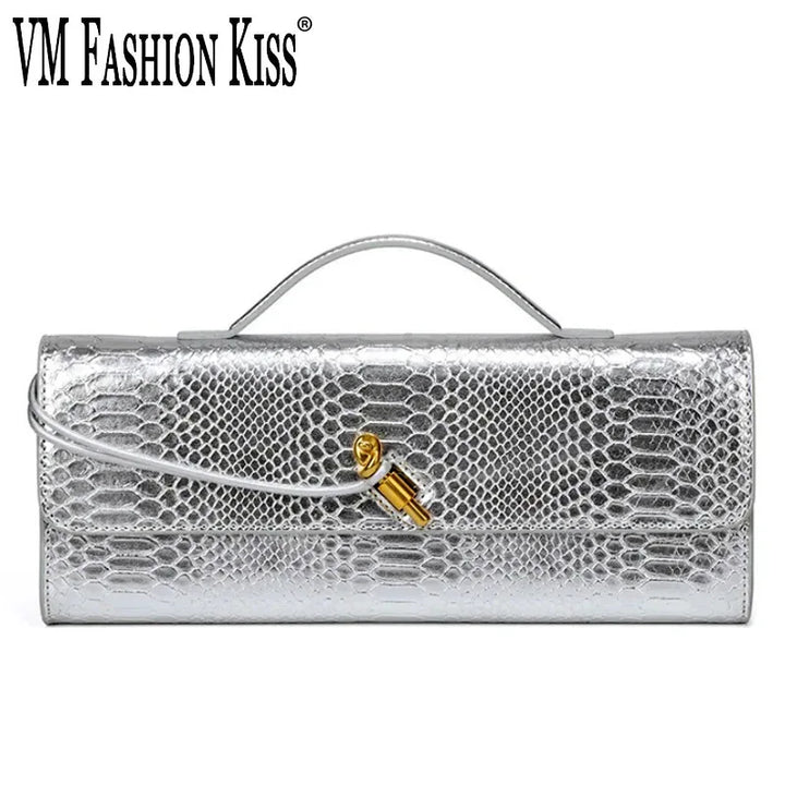 SERENA – Edle Baguette Bag in exotischer Python-Optik