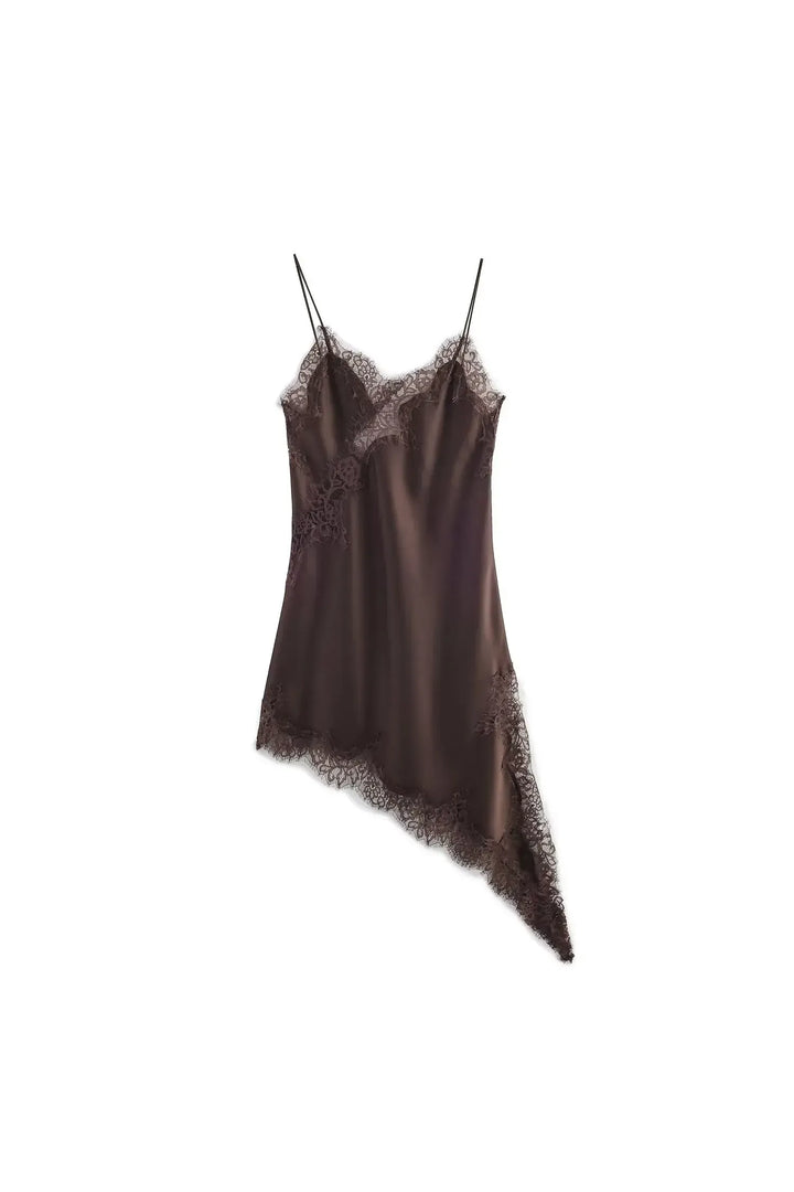 Lace Halter Dress – Asymmetric Summer Elegance