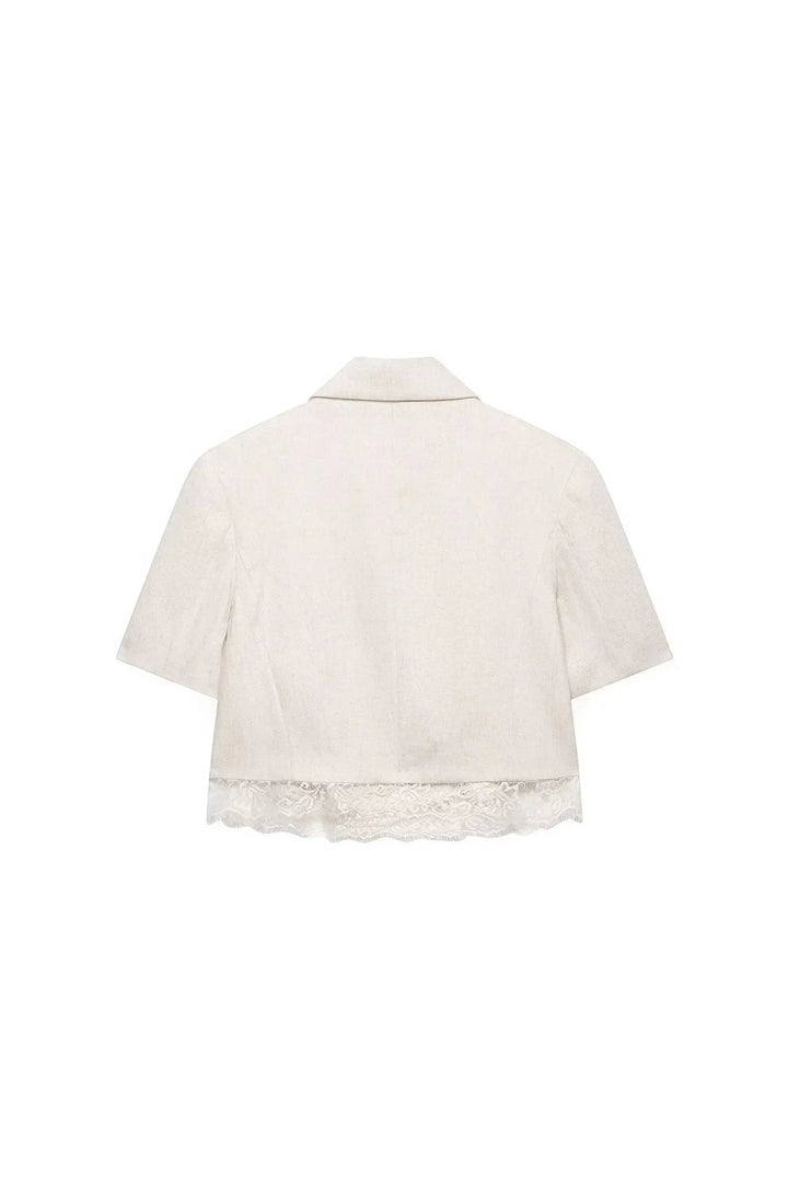 Lace Patchwork Blazer Set – Chic Summer Co-Ord