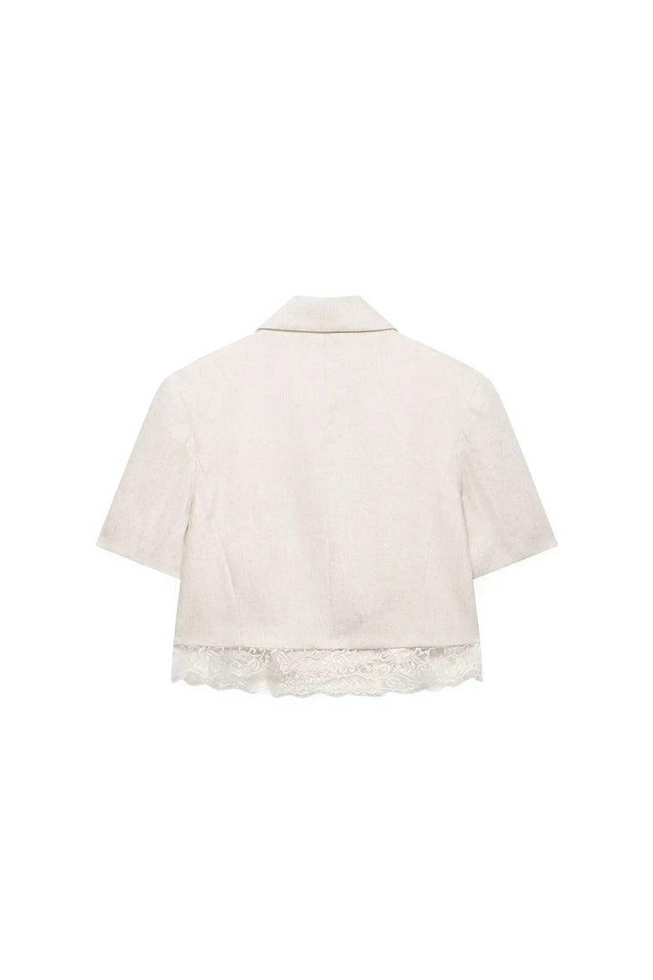 Lace Patchwork Blazer Set – Chic Summer Co-Ord
