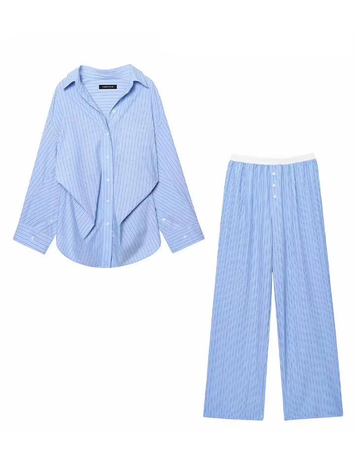 Emily Striped Pantsuit – Lässiger Zweiteiler für Damen