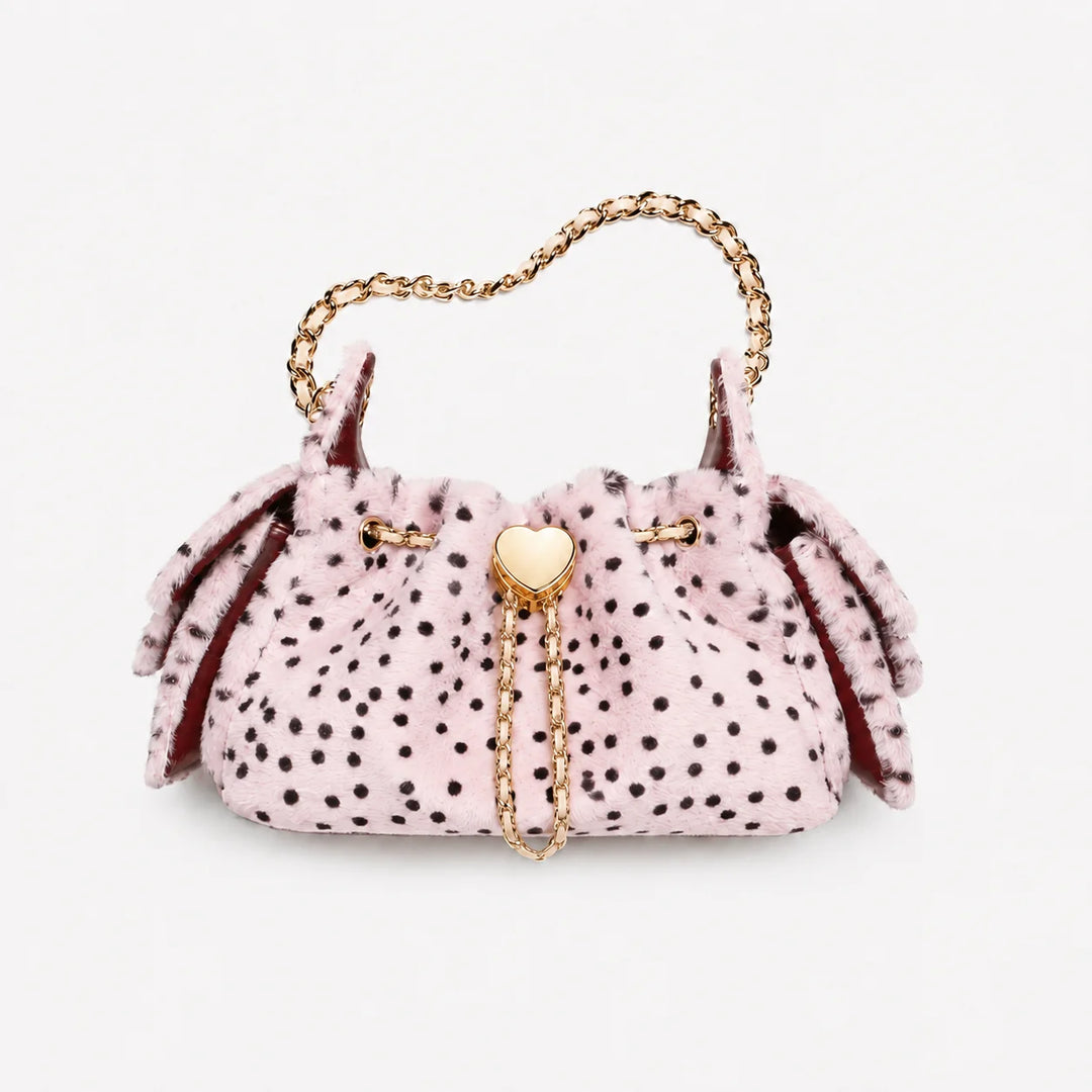 Léonie – Luxuriöse Faux-Fur Bucket Bag mit Leo-Print