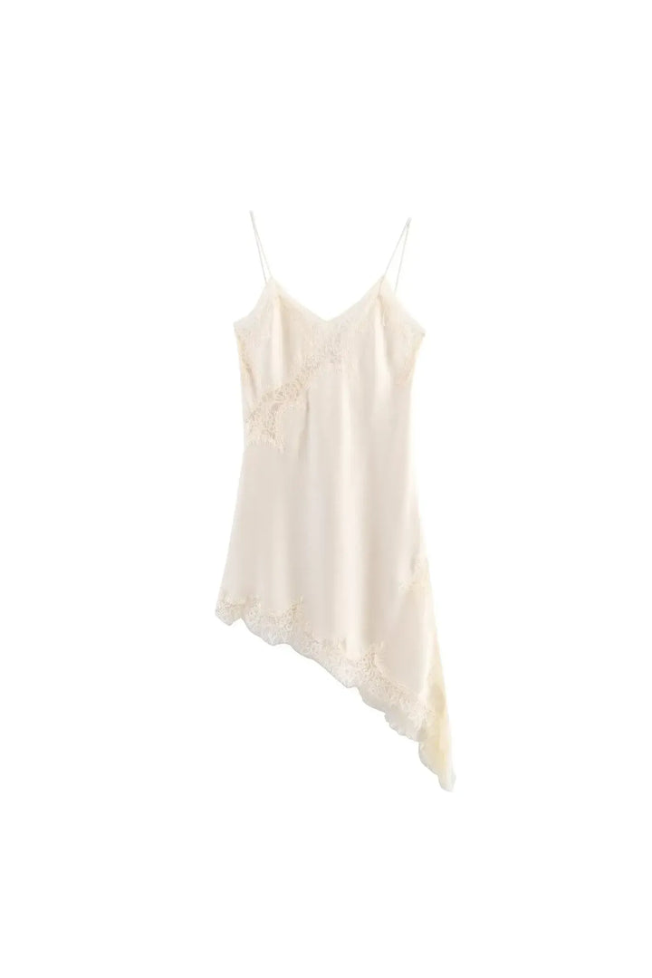 Lace Halter Dress – Asymmetric Summer Elegance