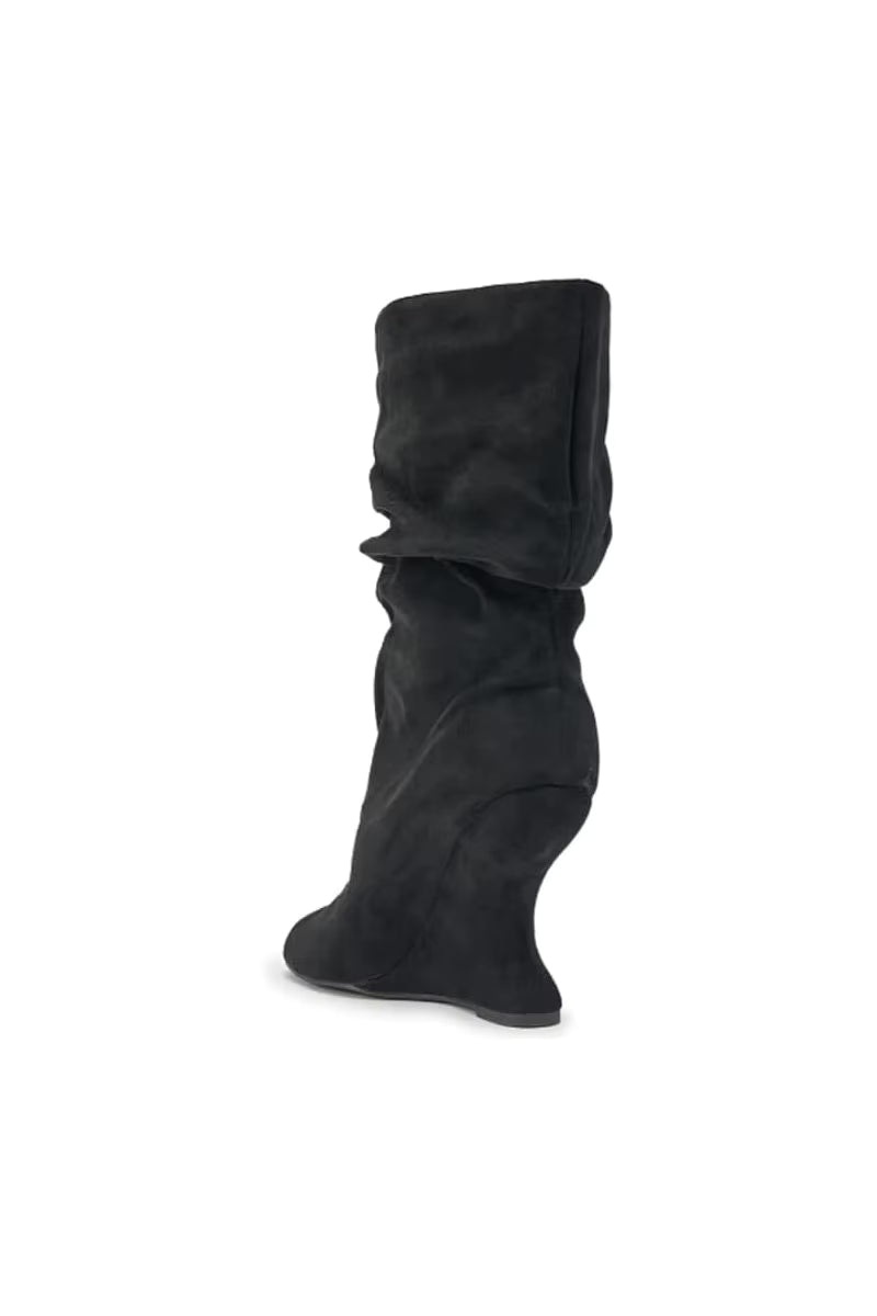 European AndAmerican Hot Girls with Pleated Pile Sleeves,fish Mouth Cool Boots,women's Fashion, Big Tube,sloping Andknight Boots