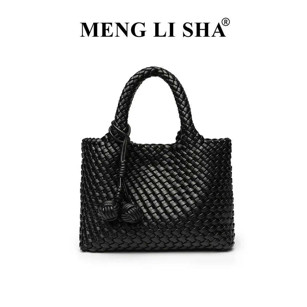 ISADORA – Handgewebte Crossbody Bag aus weichem PU-Leder